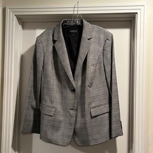 Lafayette 148 glen plaid wool blazer.  Never worn.  Sz18.  Shorter silhouette.
